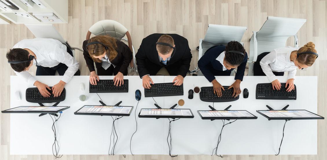 Call Center Operators Working In Office