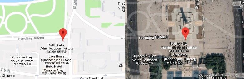 GPS coordinates for Tiananmen Square