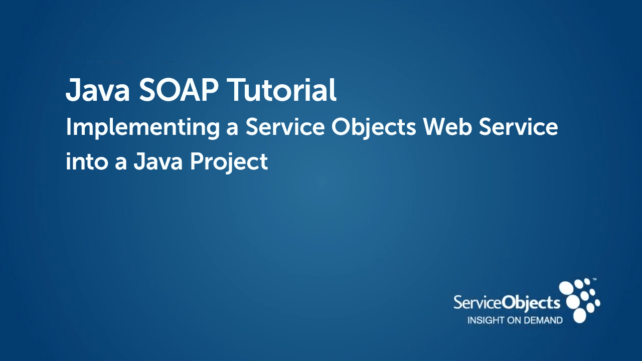 Video and Tutorials Java SOAP Tutorial